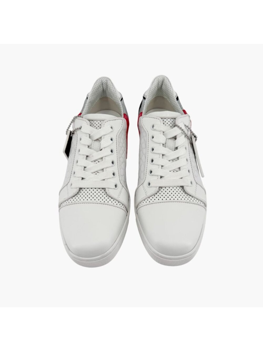 Christian Louboutin Vieira Limited Sneakers White Red Leather Size 37 US 7 Women - Picture 2 of 15